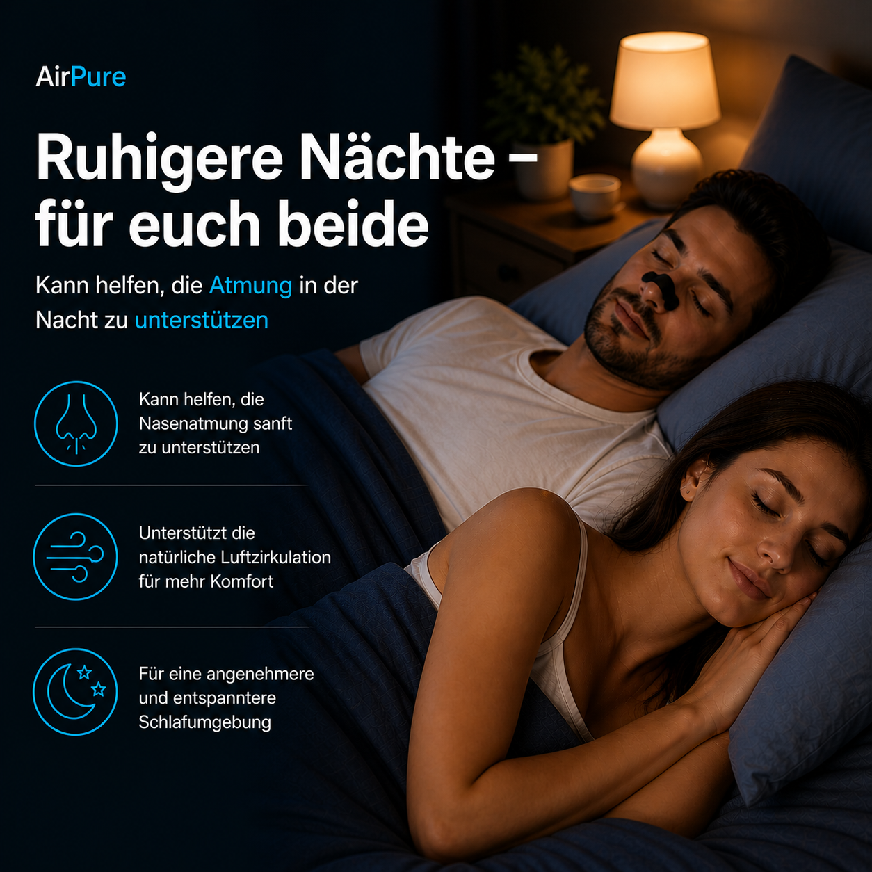 AirPure - Magnetische Nasenstreifen für freie Atmung