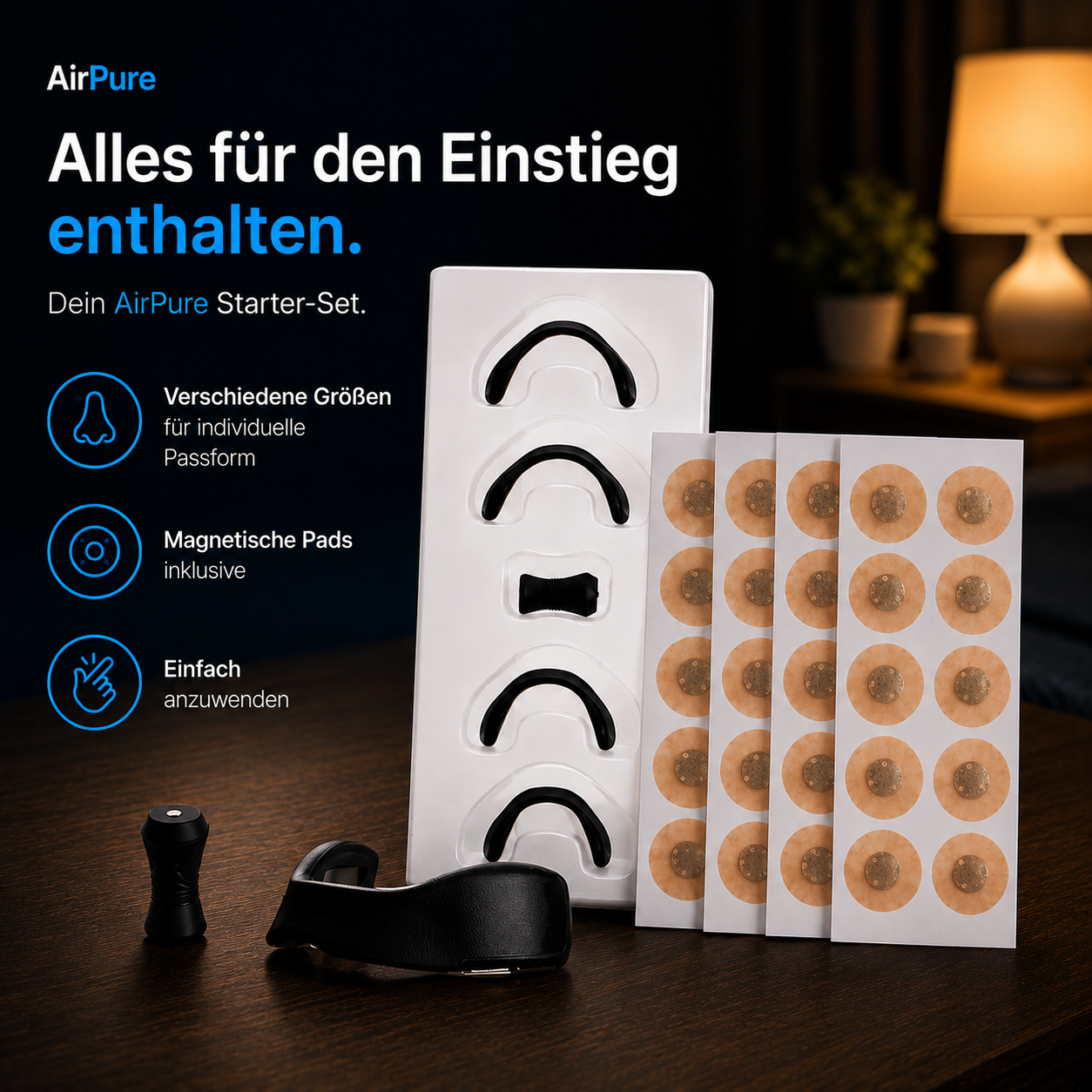 AirPure - Magnetische Nasenstreifen für freie Atmung